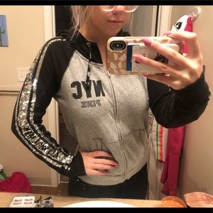 PINK NYC hooded zip up